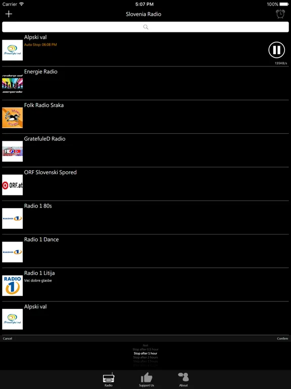 Slovene Radio: iPad app screen 8