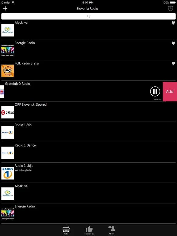 Slovene Radio: iPad app screen 9