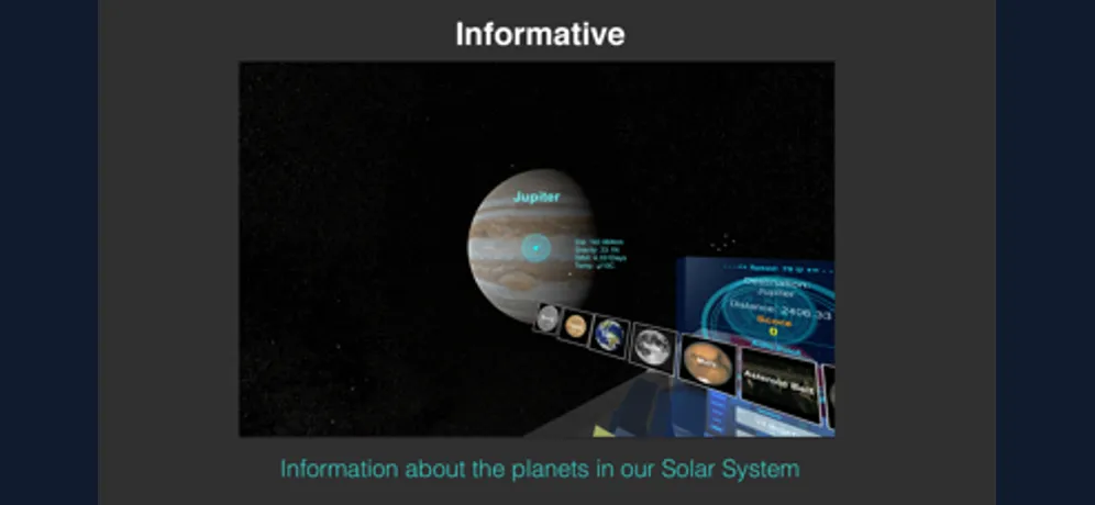 Solar Odyssey VR: iPhone app screen 3