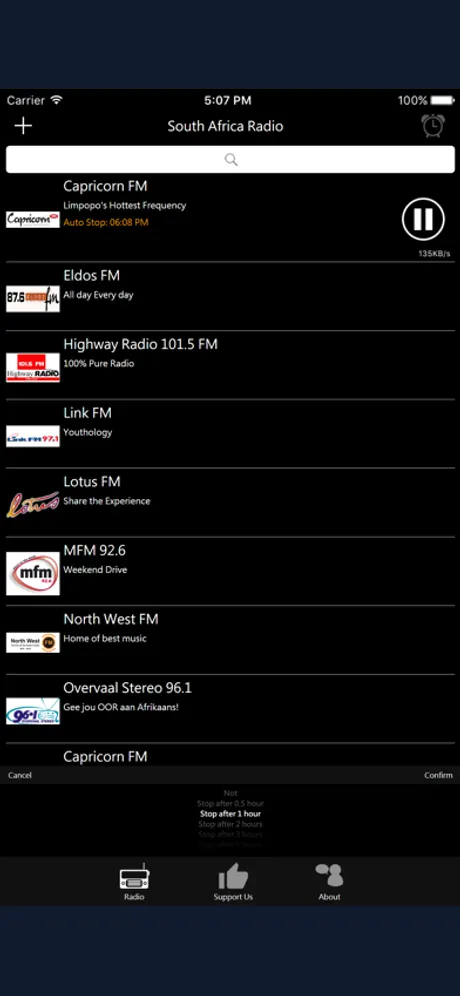 South African Radio: iPhone app screen 3