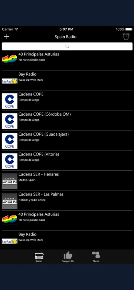 Spanish Radio - ES Radio: iPhone app screen 1