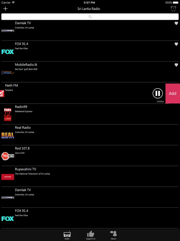 Sri Lankan Radio: iPad app screen 9