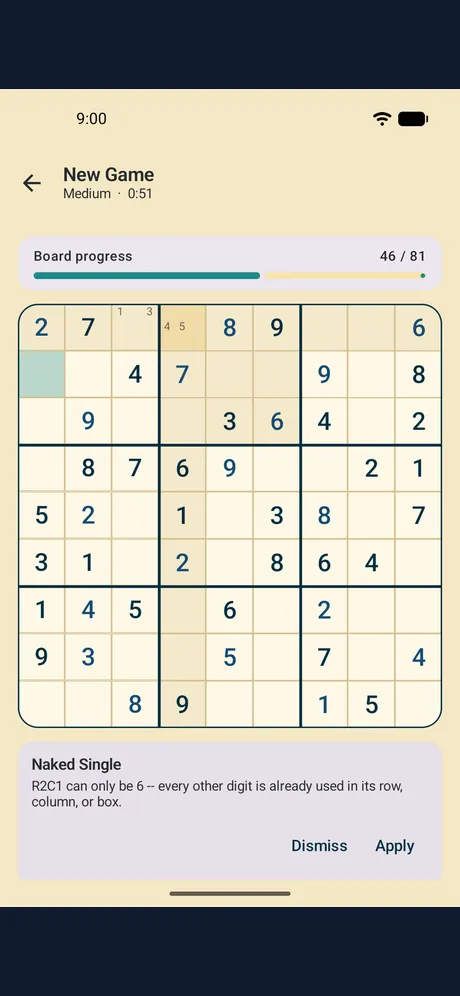 Nile Glyph Sudoku: app screen 3