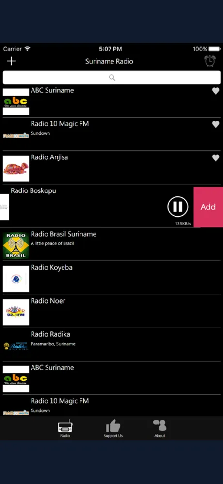 Surinamer Radio: iPhone app screen 4
