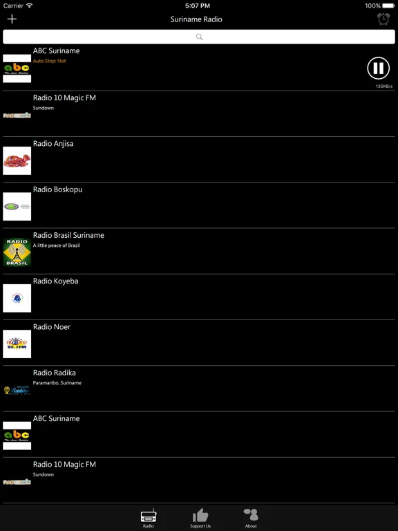 Surinamer Radio: iPad app screen 7