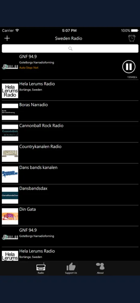 Swedish Radio: iPhone app screen 2