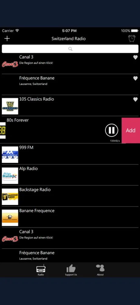 Swiss Radio - CH Radio: iPhone app screen 4