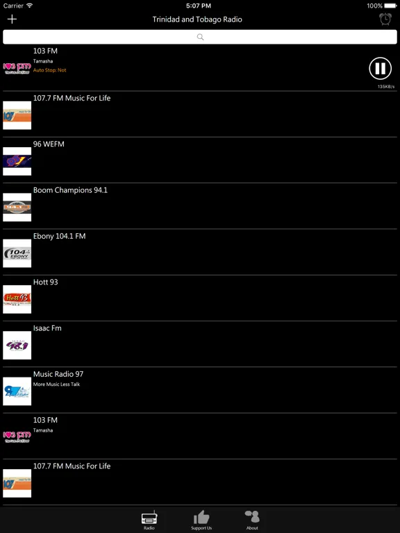 Trinidad and Tobago Radio: app screen 7