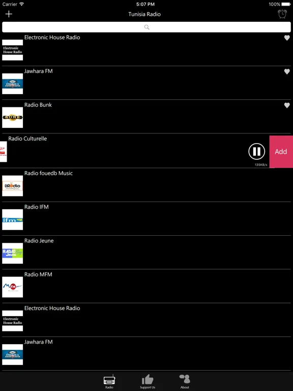 Tunisian Radio: iPad app screen 9