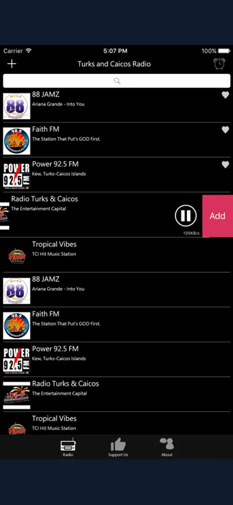Turks and Caicos Radio: iPhone app screen 4