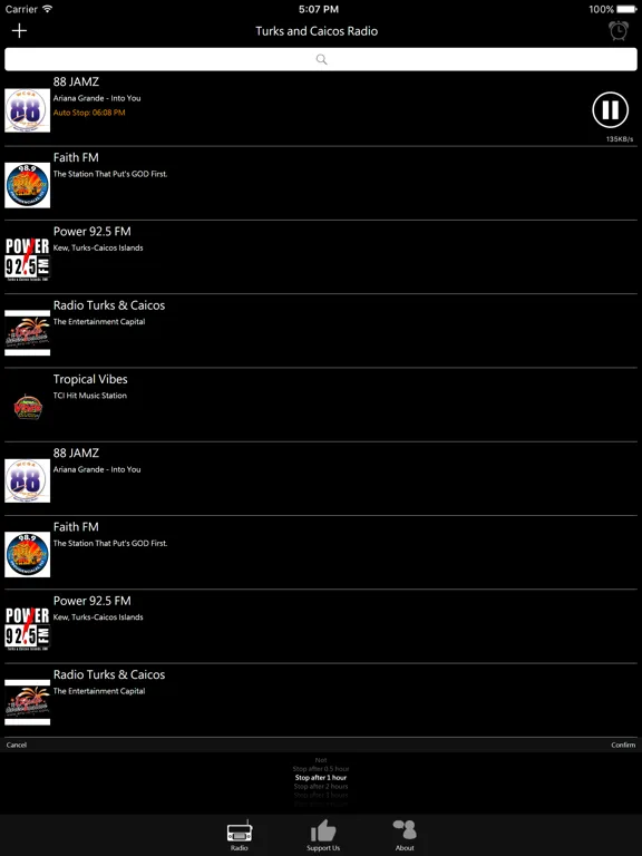 Turks and Caicos Radio: iPad app screen 8