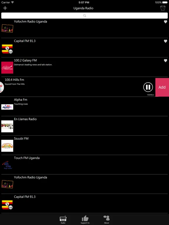 Ugandan Radio: iPad app screen 9