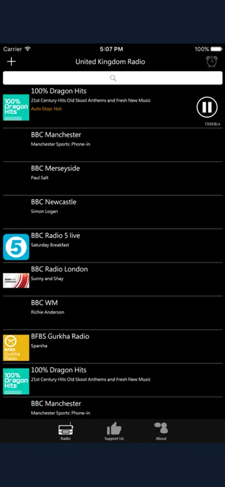 British Radio - UK Radio: iPhone app screen 2
