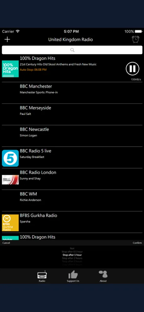 British Radio - UK Radio: iPhone app screen 3
