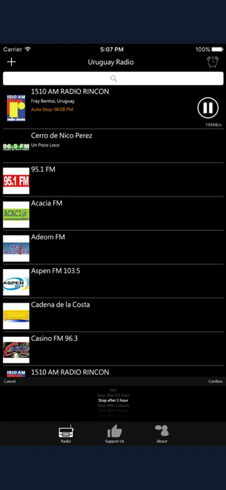 Uruguayan Radio: iPhone app screen 3
