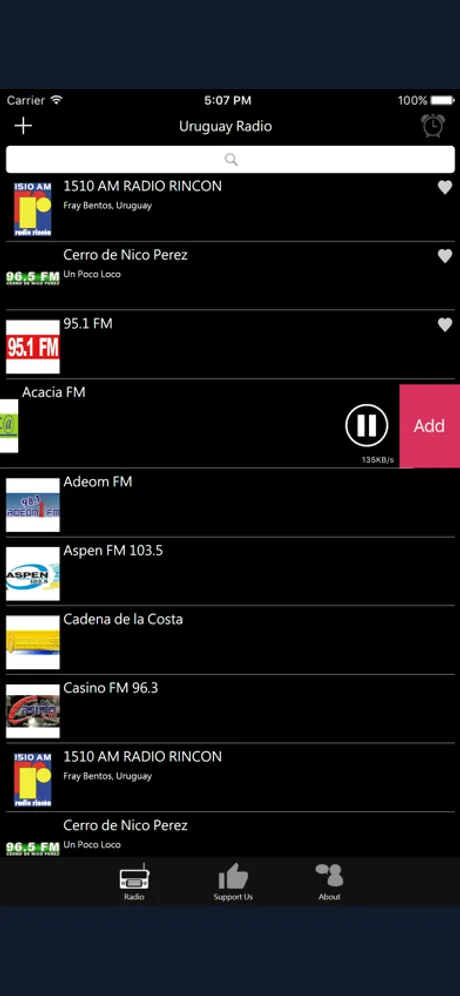 Uruguayan Radio: iPhone app screen 4