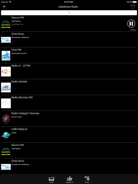 Uzbekistan Radio: iPad app screen 7