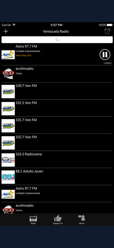 Venezuelan Radio: iPhone app screen 2