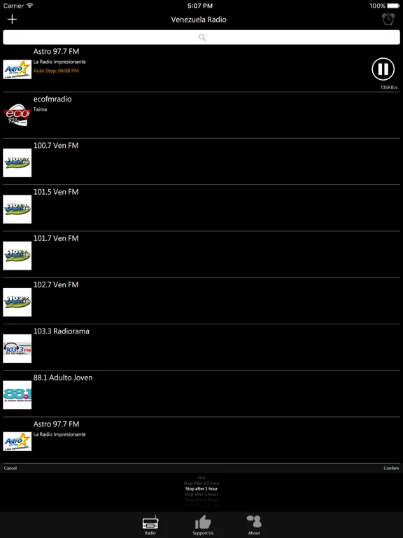 Venezuelan Radio: iPad app screen 8