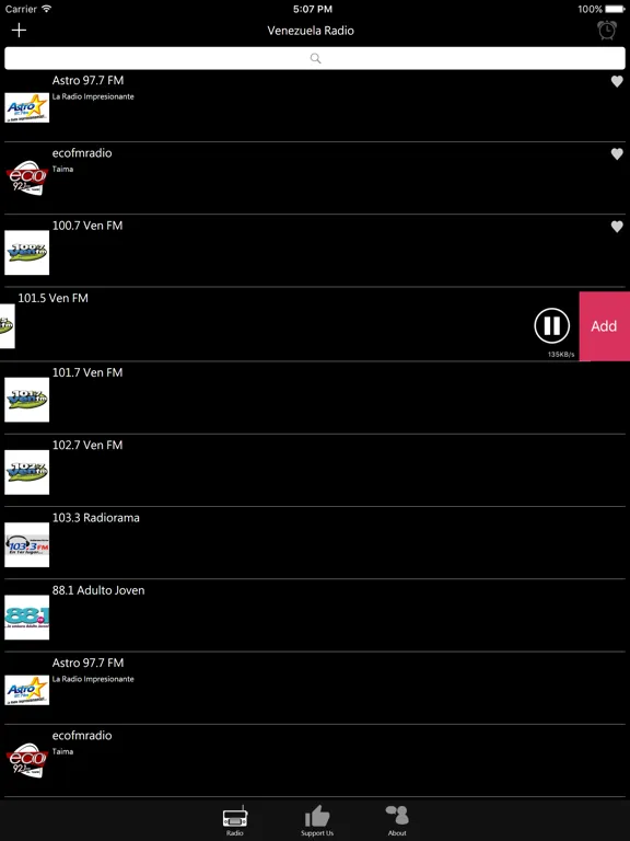 Venezuelan Radio: iPad app screen 9