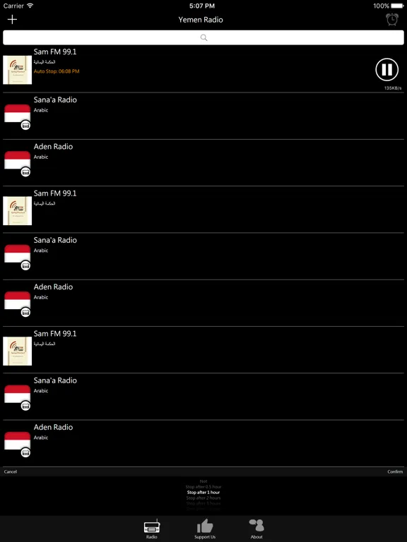 Yemen Radio: iPad app screen 8