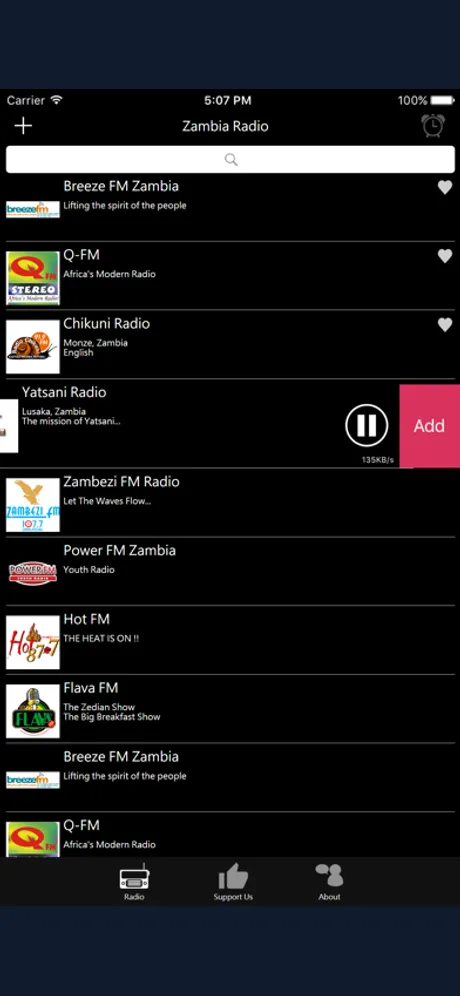 Zambia Radio - ZM Radio: iPhone app screen 4